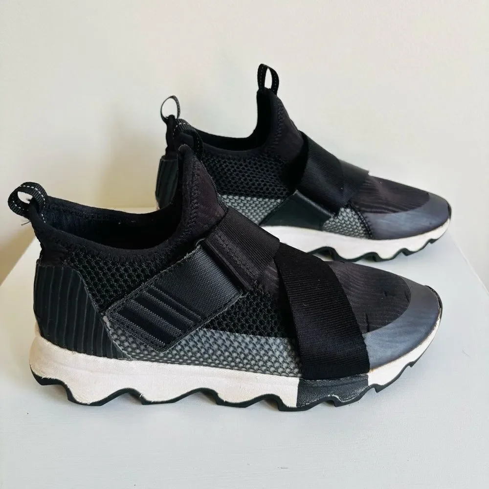 Sorel Kinetic Mesh Slip-On Sneakers – Black, Women’s Size 8